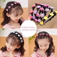 thumbnail image 4 of Horquilla para el pelo con diseño de princesa dulce, horquilla para el pelo con diseño de princesa dulce para niña, tocado con horquilla para el pelo, diadema de plástico con trenza de doble capa y pi, 4 of 7