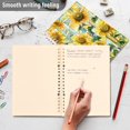 thumbnail image 5 of Sunflowers and Lattice Ring Binder Notebook Journey Note Diary College Ruled Spiral Notebook Study Loose Leaf Paper A5 60 Pages, 5 of 8