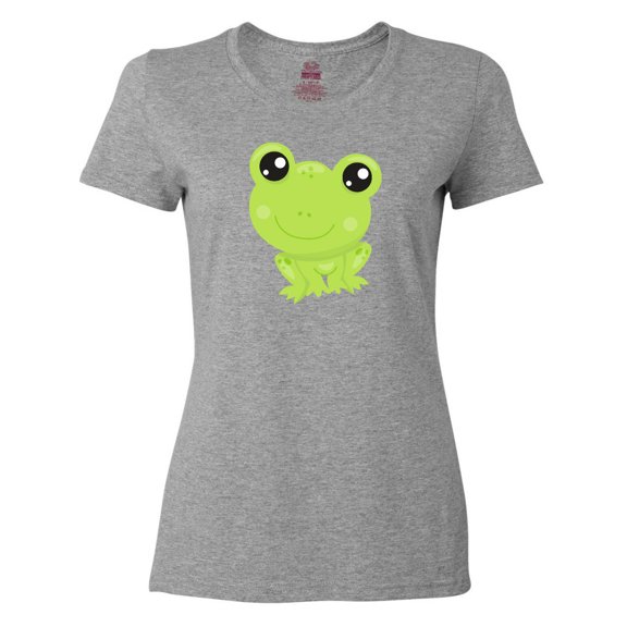 Inktastic Cute Frog, Little Frog, Baby Frog, Green Frog Women's T-Shirt