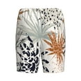 thumbnail image 2 of Haiem Tropical Leaves Men's Pajama Short with Soft Woven Cotton Elastic Waistband Sleep Short-Small, 2 of 9