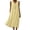 Yellow, variant on Makaor Linen Dress Women Sheath Button Maxi Dresses Plus Size Sleeveless Dress Solid V Neck Beach Vacation Clothes with Pockets Black L