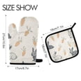thumbnail image 2 of Yayeee Oven Mitts and Pot Holder Set of 2 Heat Resistant Kitchen Gloves Baking Hot Pad, Adorable Bunnies, 2 of 5