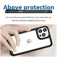 thumbnail image 5 of Dteck iPhone 13 Pro Max Case Clear, Shockproof Bumper Protective Cell Phone Back Cover Transparent TPU and Rubber 4 Corners Slim Fit Flexible Skin for Apple iPhone 13 Pro Max 6.7" 2021, Black, 5 of 9