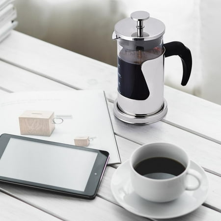 French Press Steel WALFRONT 350ML 304 Stainless Steel & Glass Heat Resistant French Press Coffee & Tea Makers Pot, French Press Maker, Coffee French Press ()