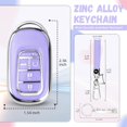 thumbnail image 5 of Key Fob Cover Compatible with Fit for Honda Accord Civic CR-V HR-V Pilot Passport Ridgeline Keychain Case Holder Protector,Silver-purple, 5 of 6