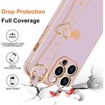 thumbnail image 5 of for iPhone 13 Pro Case Cute Love-Heart Plating Wristband Phone Cover for Women Girls Bling Soft Silicone Camera Lens Protection Bumper Shockproof Phone Case for iPhone 13 Pro 6.1'' - Purple, 5 of 13