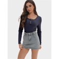 thumbnail image 3 of Women's Shirts Long Sleeve Casual Fall Top Button Ribbed Knit Basic Blouses, 3 of 6
