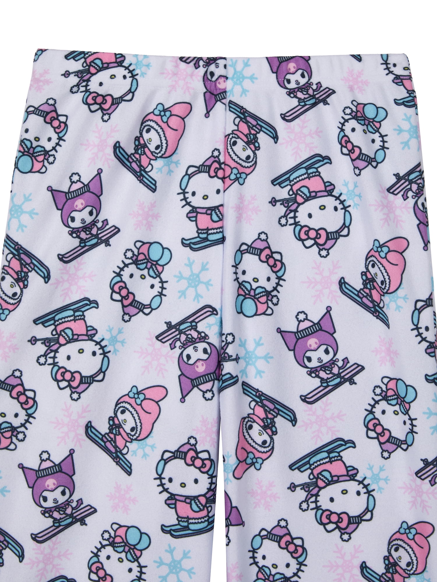Hello Kitty Girls Notch Collar Top and Sleep Pants Pajama Set, 2-Piece, Sizes 4-16
