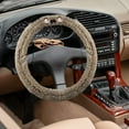 thumbnail image 5 of Faux Mink Fleece Steering Wheel Cover for Cars SUVs Trucks - Soft Warm Winter Grip Enhancer Non-Slip Water-Resistant Easy Installation Universal Fit, 5 of 5