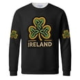 thumbnail image 4 of Men's St. Patrick's Day Ireland Shamrock Sweatshirt Long Sleeve Casual Pullover, 4 of 5