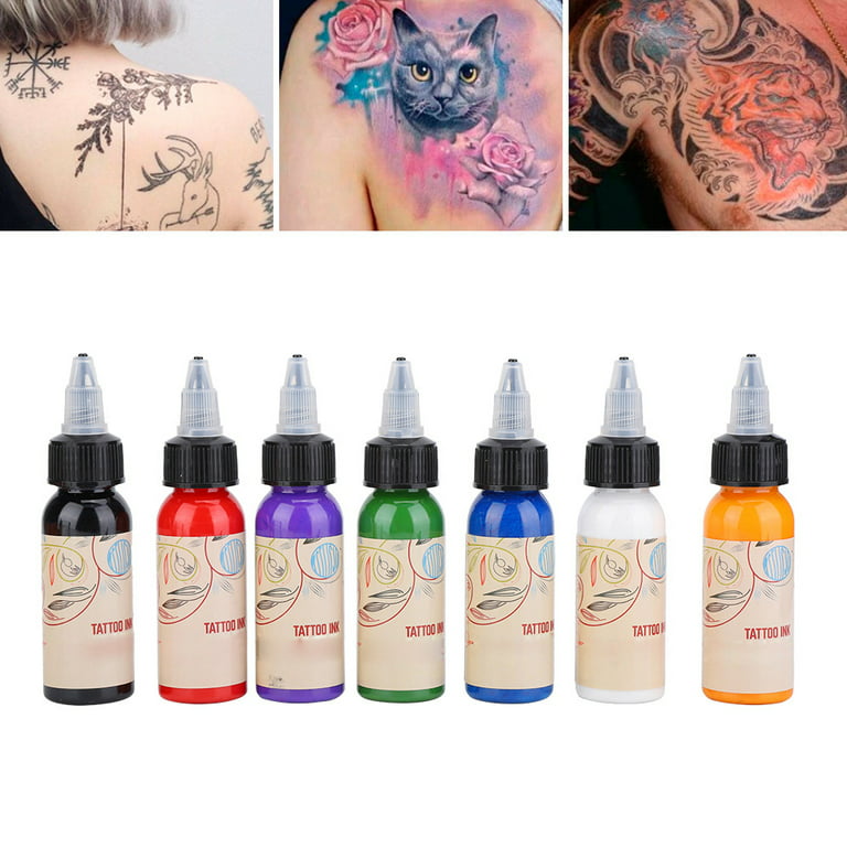 UV Tattoo Inks Pigment 8 Colors Professional Semi-Permanent Microblading  Easy Coloring Body 15ML Purple Light Fluorescent Tattoo