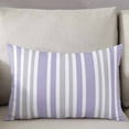thumbnail image 3 of Light Purple Grey Stripe Throw Pillow Cover 24 x 36 Inch Decorative Pillow Cover Farmhouse Minimalist Striped Lumbar Pillowcase Seasonal Rectangle Cushion Case for Couch Sofa Bed Living Room, 3 of 7