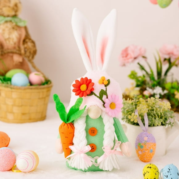 COMTOA Clearance Easter Floral Gnomes Plush Decorations for Home - Spring Gnomes Decor, Tulip Gnome for Spring Decor, Gift for Her