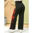 thumbnail image 4 of Rosegal Women's Plus Size Plaid High Waisted Wide Leg Pants, 4 of 5