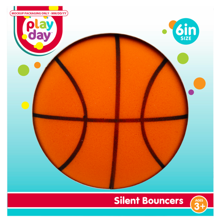 Play Day Silent Basketball, 6 inch