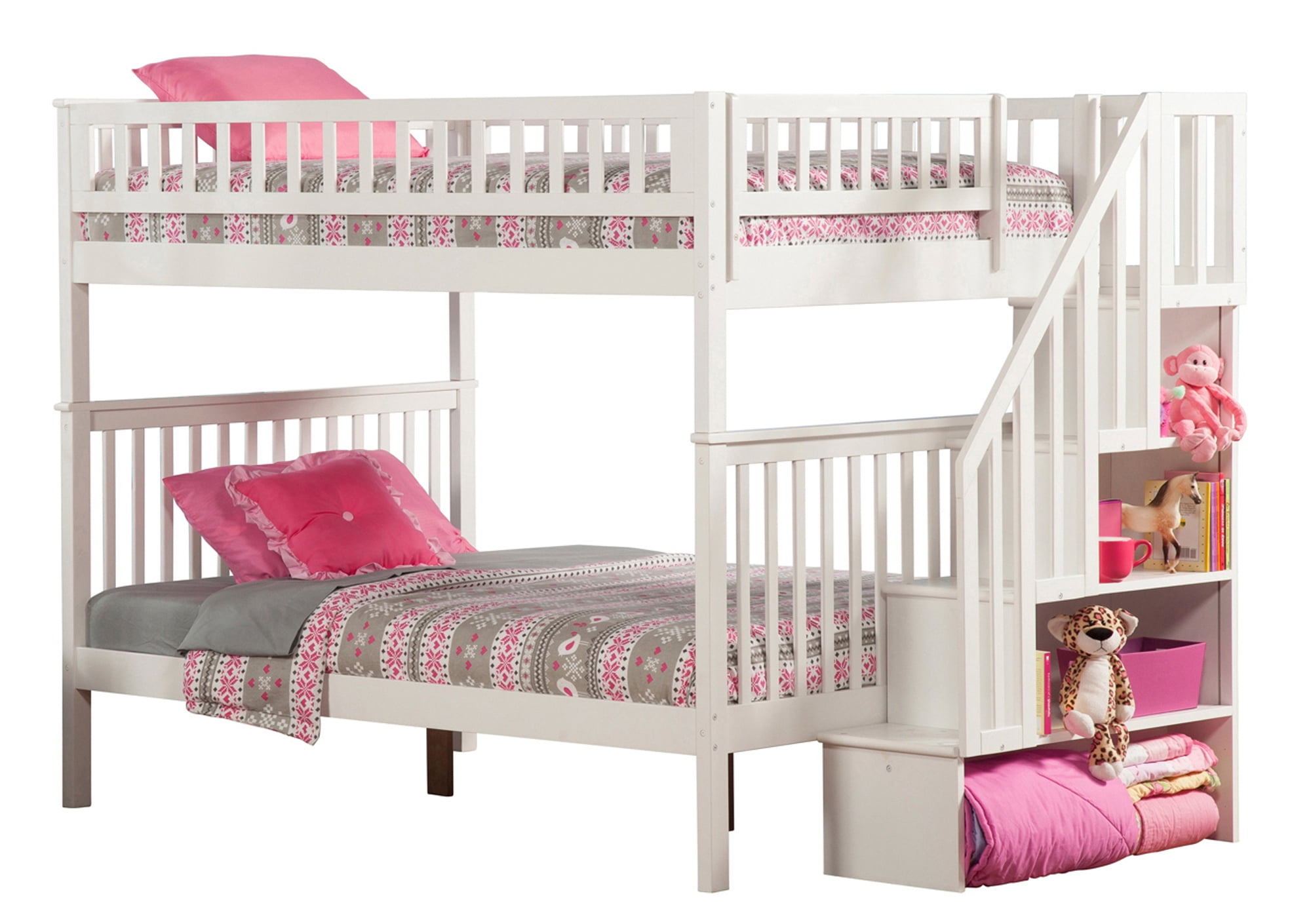 Woodland Staircase Bunk Bed Full Over, Bunk Bed Configurations