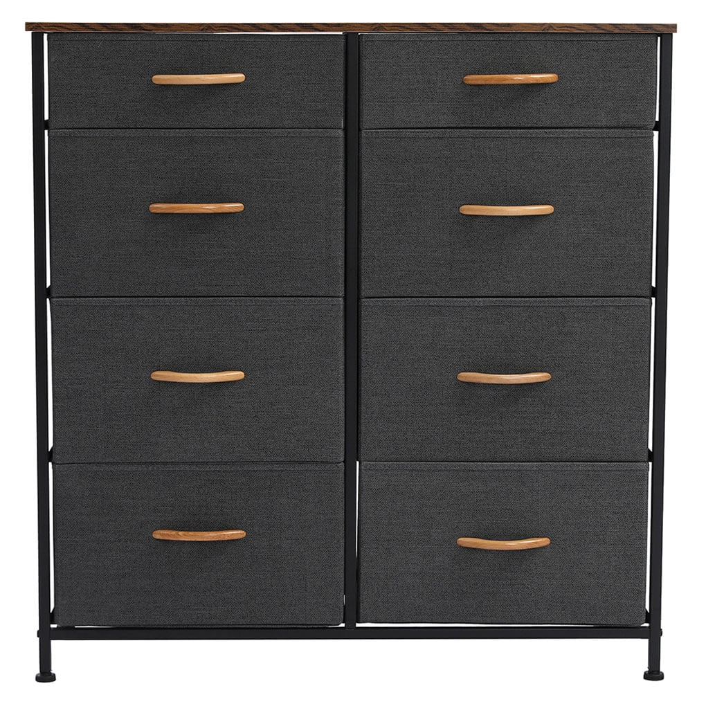 Dresser Chest 4Tier Fabric Dresser Organizer with 8 Drawers Steel