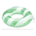thumbnail image 2 of Funsicle Candy Stripes FunTube, 31” Inflatable Pool Float, Fresh Mint, Age 9 and up, 2 of 7