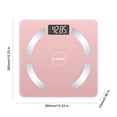 thumbnail image 4 of Vwrxbz Bluetooth Body Weight Scale 180kg LED Digital Bathroom Scale 13 Body Metrics Smart App Sync, 4 of 7