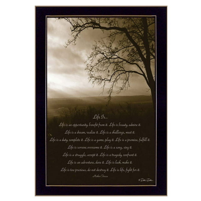 TrendyDecor4U DD523B-712 "Life is" par Dee Art Mural Encadré Imprimé
