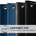 thumbnail image 3 of Yakamok Blackout Ombre Dark Blue and Black Curtains for Bedroom, Gradient Room Darkening Curtains, Grommet Thermal Insulated Light Blocking Window Drapes/Curtain for Living Room,52 x 84 Inch,2 Panels, 3 of 6
