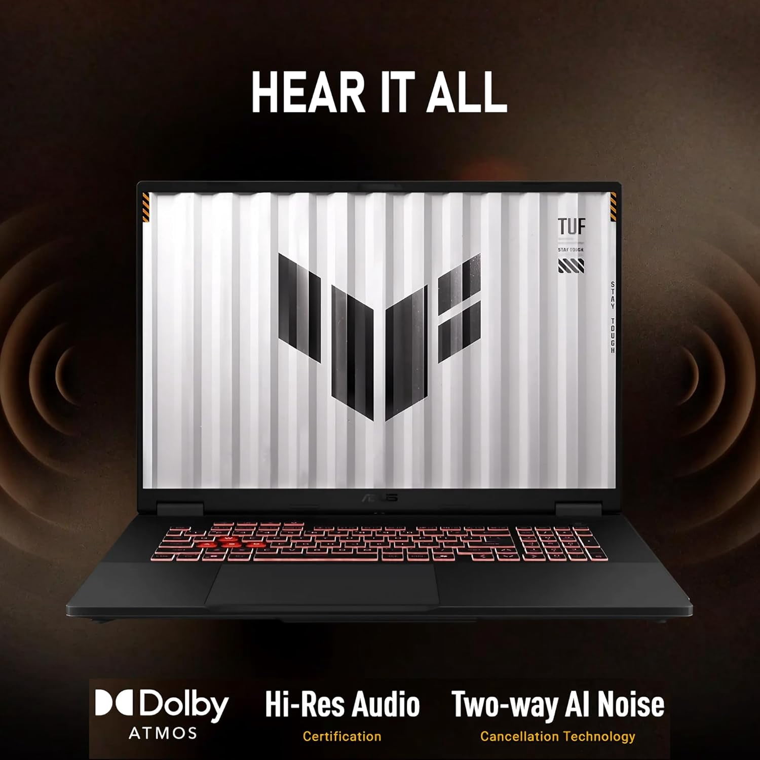 ASUS TUF Gaming A18 Gaming Laptop | 18" WUXGA IPS 144Hz | AMD 8-Core Ryzen 7 260 | 32GB DDR5 2TB SSD | NVIDIA GeForce RTX 5060 (572 AI Tops) | Backlit Keyboard USB 4 Win11 Pro w/DLCA Accessory