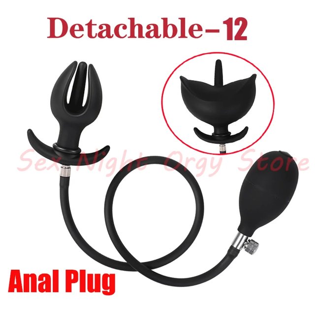 Inflated Anal Plug Gay Big Ass Dilator Expansion Buttplug Sexy Toy Men Prostate Massage Bdsm G-Spot Stimulate Women Pussy Opener