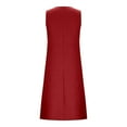 thumbnail image 5 of Kaemgyyd Womens Summer Dresses Comfy Crew Neck Sleeveless Sundresses Plus Size Tank Dress Fashion Outfits with Button, 5 of 7
