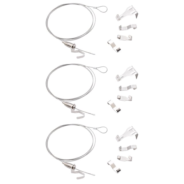 BTOER Trousse de Suspension à Rail de Miroir Réglable en Acier Inoxydable Capacité de Poids de 66 Lb