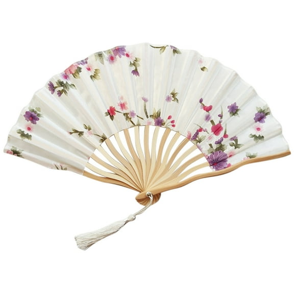 Clearance! Tdoenbutw Chinese Fan Chinese Style Hand Held Fan Bamboo Paper Folding Fan Party Wedding Decor Folding Fan