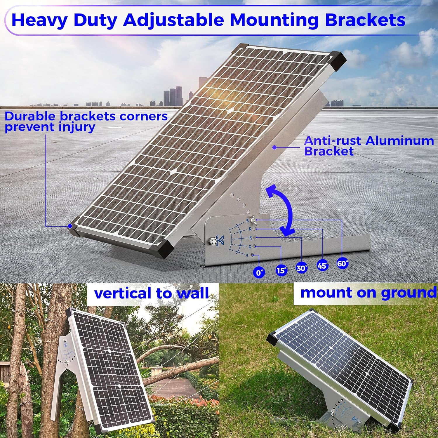 Voltset 30W Solar Panel Kit, 12v Solar Battery Trickle Charger Maintainer + 10A MPPT Charge Controller + Adjustable Mount Bracket,Waterproof Solar Panel Battery Charger for Car Boat Marine RV Roof