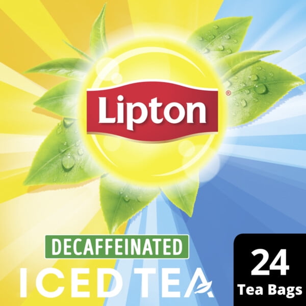 Lipton Family Black Iced Tea Bags Unsweetened Decaffeinated 24 ct