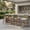 Teak Finish+Cream Cushion+Green Wicker, variant on Christopher Knight Home Arly Black Outdoor Bar Stool Solid Acacia Wood and Woven Wicker, Set of 2