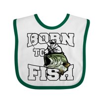 Inktastic Born to Fish Boys or Girls Baby Bib