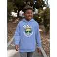 thumbnail image 2 of Vibin’ Since Day One - Cool Retro Emoji Smiley Graphic Youth's Hoodie, 2 of 4