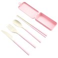 thumbnail image 3 of Lubelski Dinnerware Set Harmless Non-slip Boreal Europe Style Biodegradable Travel Cutlery with Case for Camping, 3 of 8