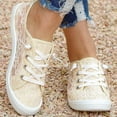thumbnail image 4 of Clearance under $5 JINMGG Sneakers for Women Plus Clearance Low-cut Canvas Shoes One-foot Lazy Korean Version Student Casual Flat Shoes Khaki 37, 4 of 5