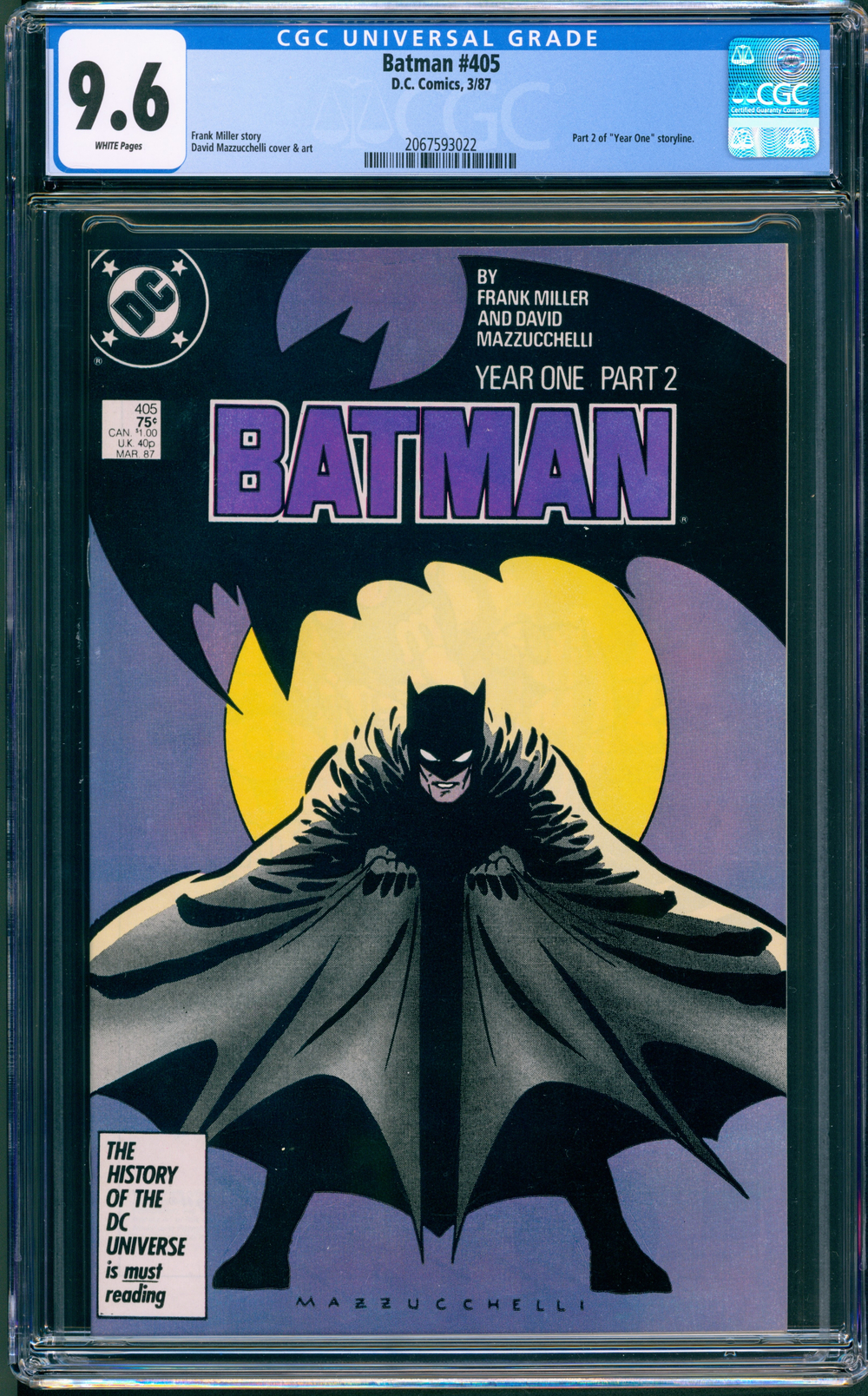 Batman #405 - CGC 9.6 Comic Book - Walmart.com