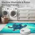 thumbnail image 5 of ODIKA 4'x6' Machine Washable Non-Slip Area Rug, Whimsical Nature Theme High Traffic Rug, Blue, 32060, 5 of 7