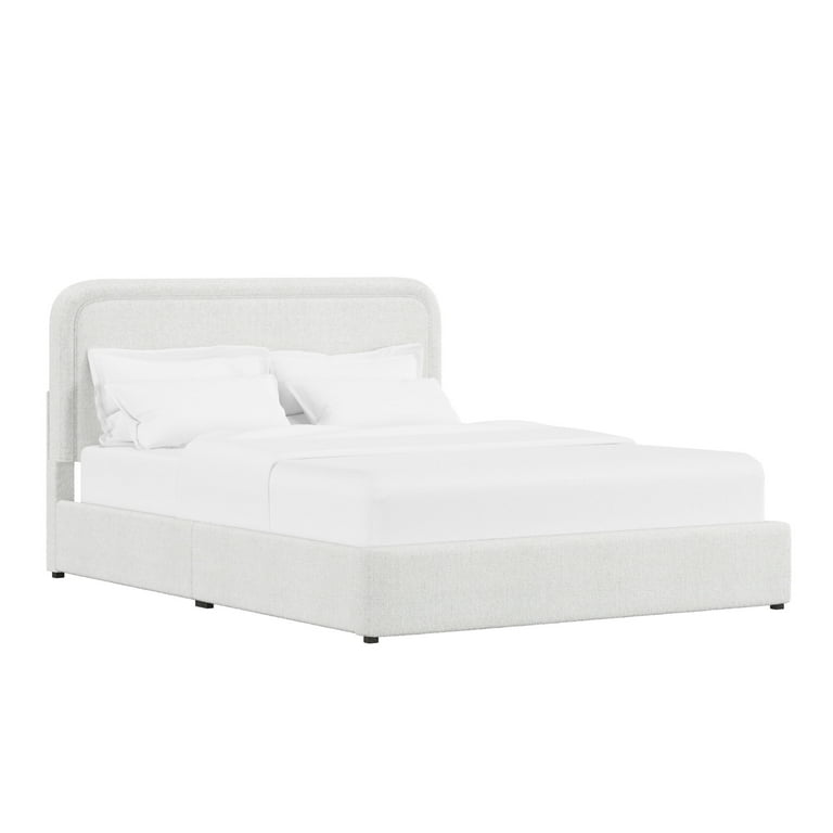 Better Homes & Gardens Juliet Queen Boucle Platform Bed, Ivory