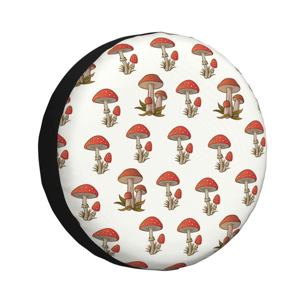 Balery Mushroom Cubiertas para Neumáticos - Protector Resistente para Neumáticos de Camioneta, SUV, Remolque, Camper y RV-14 inch