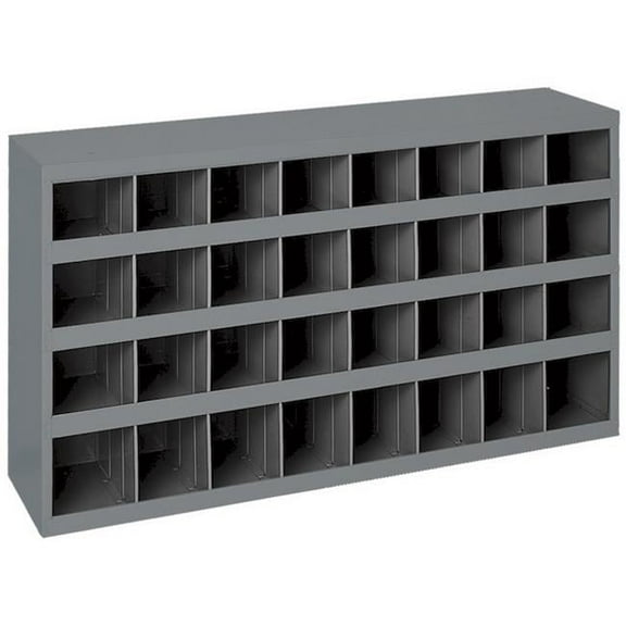 Durham 344-95 19.25 x 33.75 x 8.5 in. Prime Cold Rolled Steel 32 Opening Bin, Gray