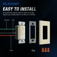 thumbnail image 2 of ELEGRP Occupancy Motion Sensor Light Switch, PIR Infrared Motion Activated Wall Switch, No Neutral Wire, Single Pole for CFL/LED/Incandescent Bulb, Wall Plate Included, UL Listed, 2 of 10