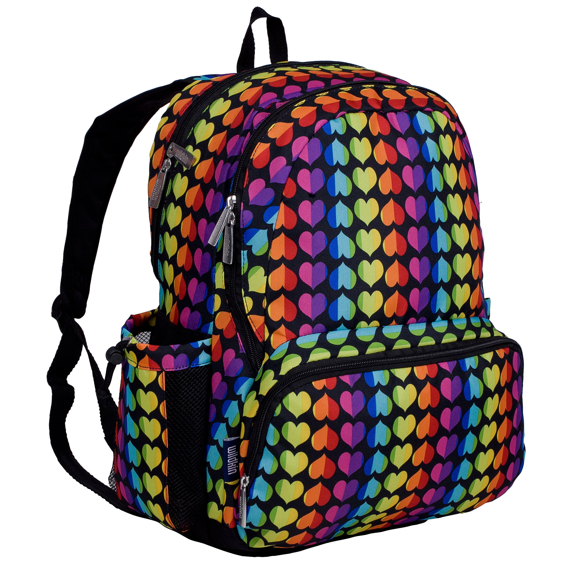 Rainbow Fractal Canvas Backpack 