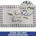thumbnail image 3 of SoHome Cozy Living Home Sweet Home Buffalo Check Border Anti-Fatigue Kitchen Mat, Grey/Black, 20"x36", 3 of 7