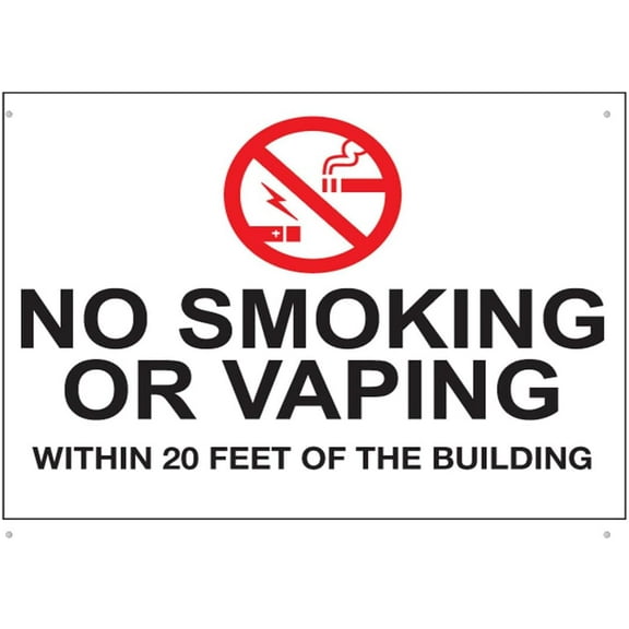 No Smoking Vaping Within 20 Feet Sign For Home 12X8 Inch Rust Free Aluminum,Uv Ink Printing,Durable/Weatherproof Up To 7 Years Outdoor