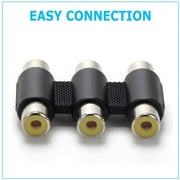 New AV 3 RCA Audio Video Female to Female Jack Coupler Adapter 3RCA Connector