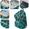 thumbnail image 4 of Blue and Black Checkered Pattern Backpack for School, Cute School Bag with Adjustable Shoulder Straps and Padded Back, 16.9"x12.6"x5.9", 4 of 5
