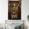 thumbnail image 3 of Pillar Tapestry, Graphics of a Temple Interior in the Fantasy Style with Pillars 3D Computer Graphics, Wall Hanging for Bedroom Living Room Dorm Decor, 40W X 60L Inches, Brown, by Ambesonne, 3 of 5