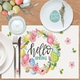 thumbnail image 2 of nvzhuang Easter Placemats Bunny Egg Wreath Placemat for Kitchen Dinner Holiday Party Decor, 2 of 6